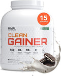 RIVAL NUTRITION Clean Gainer Protein Powder – 5LB Cookies and Cream – High Protein Lean Mass &amp Weight Gainer | 560 Calories 30g Protein 99g Multi-Source Carbs No Artificial Flavor – 15 Servings