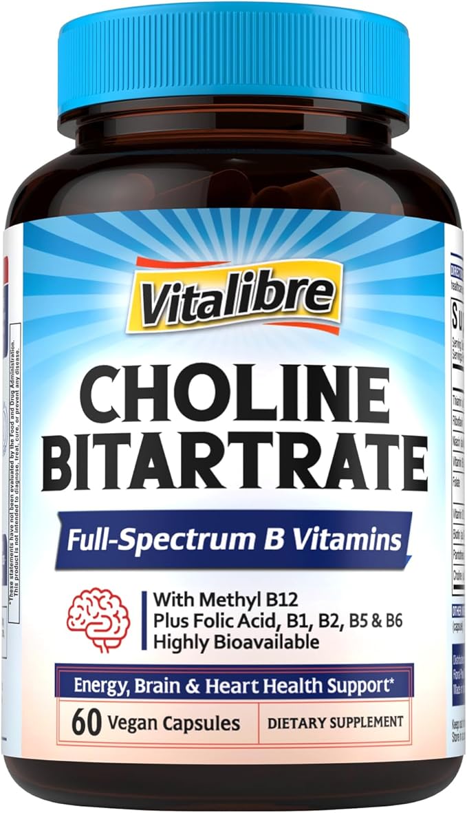 CoQ10 200mg and Choline Bitartrate Supplements