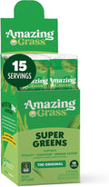 Amazing Grass Greens Blend Superfood: Super Greens Powder Smoothie Mix with Spirulina Chlorella Beet Root Powder Digestive Enzymes Prebiotics &amp Probiotics Original 15 Servings (Packaging May