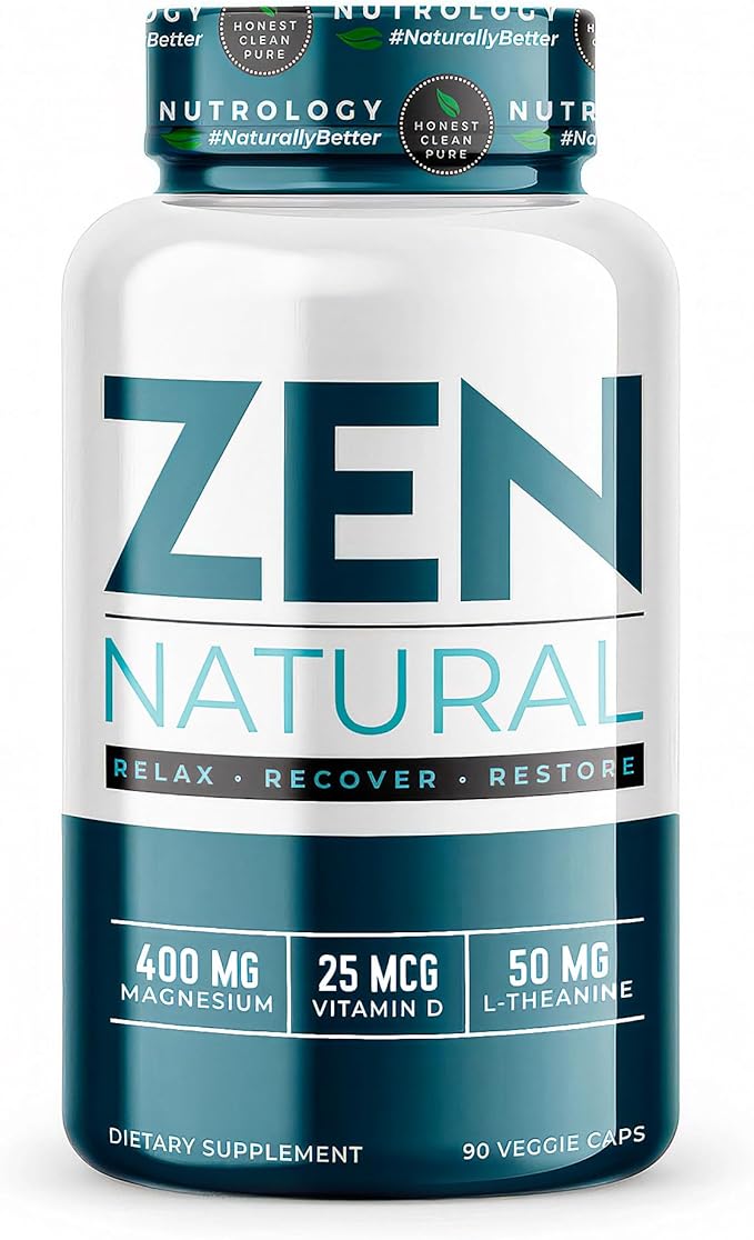 Nutrology TRIPACT Protein Powder 7-in-1 Meal Replacement Shake Superberry (40 Servings) Zen Natural Magnesium Supplement (30 Servings)