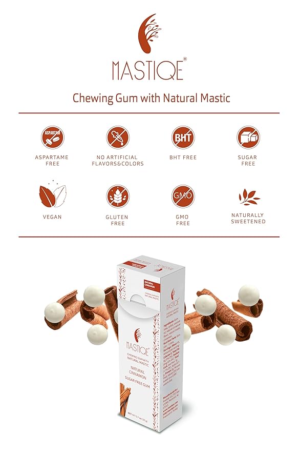 Mastiqe Sugar Free Hard Chewing Gum with Natural Mastic (Variety Pack)
