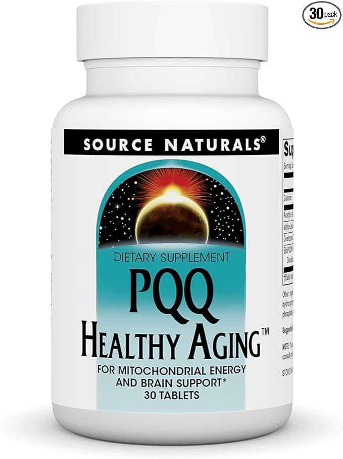 Source Naturals PQQ Healthy Aging - for Mitochondrial Energy &amp Brain Support - 30 Tablets