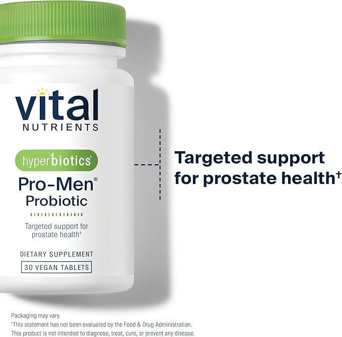 Hyperbiotics Vital Nutrients Pro Men Probiotics | Advanced Probiotics for Men | Clinically Studied for Prostate Health Digestive Balance and Gut Health* | Gluten Dairy Soy Free | 30 Vegan Tablets