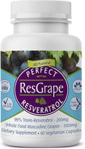 Perfect Supplements – Perfect ResGrape Resveratrol – 60 Veggie Capsules – Trans-Resveratrol &amp Organic Muscadine Grape