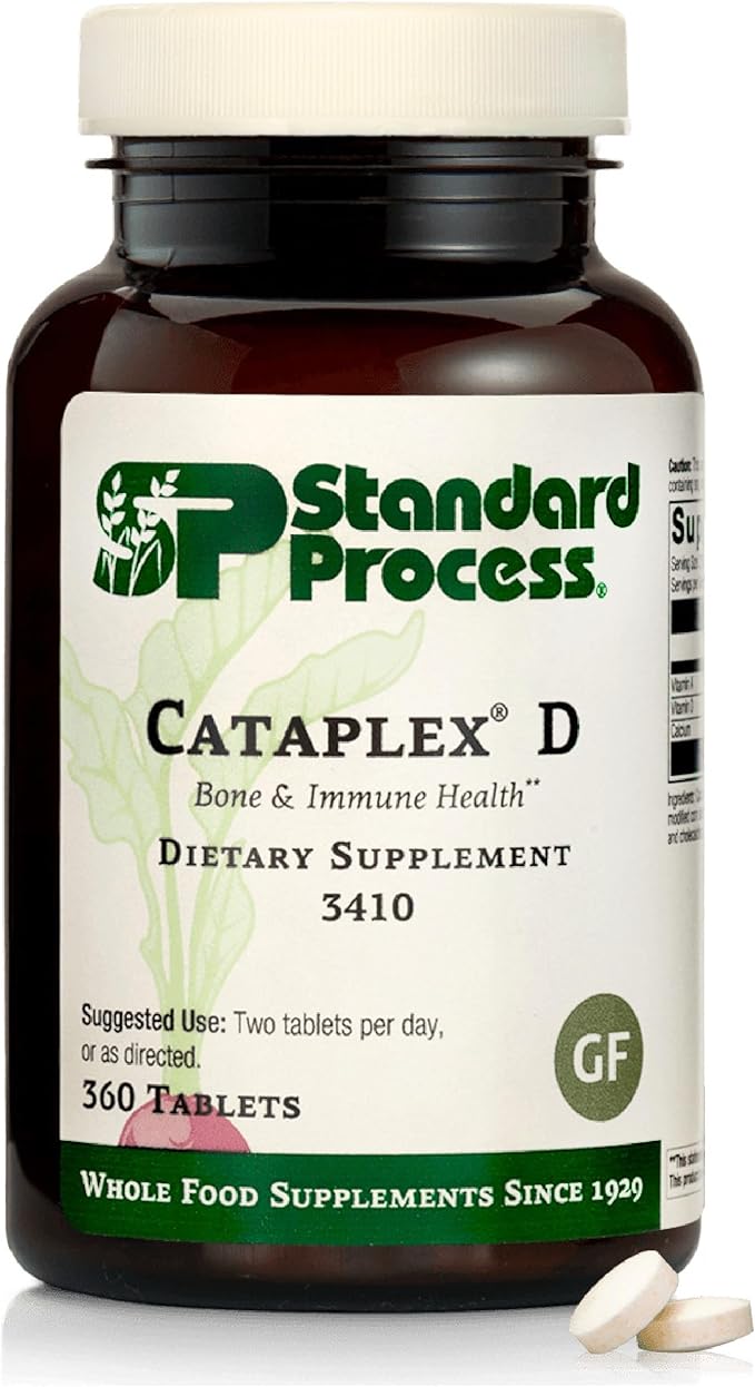 Standard Process Cataplex D - Supports Immune Function Bone Density &amp Mineral Absorption - Immune Health Supplement with Vitamins A &amp D - Gluten-Free Non-Dairy &amp Non-Soy - 360 Tablets