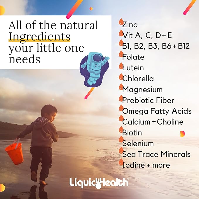 LIQUIDHEALTH Children Multivitamins Complete Multi for Kids and Calcium with Magnesium Joint Support Supplement Bundle