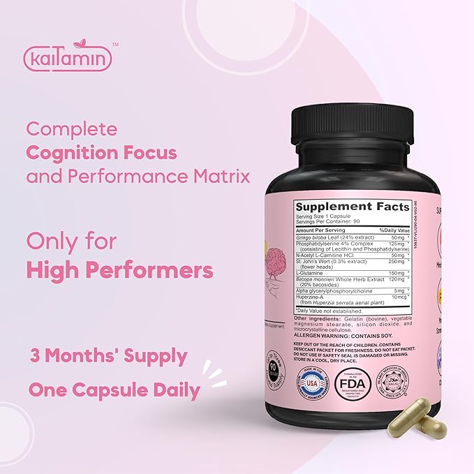Bariatric Multivitamin with Iron for Post-Bariatric Sugery + Nootropic Vitamin Brain Matrix- Ginkgo Biloba for Memory Focus &amp Aging Support (Bundle)