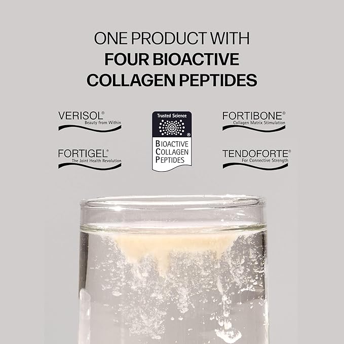 Sparkle Wellness Advanced 4 in 1 Boost | Clinically Tested Multi Collagen Powder with VERISOL FORTIBONE FORTIGEL TENDORFORTE | Skin Bone Joint Health | Tropical