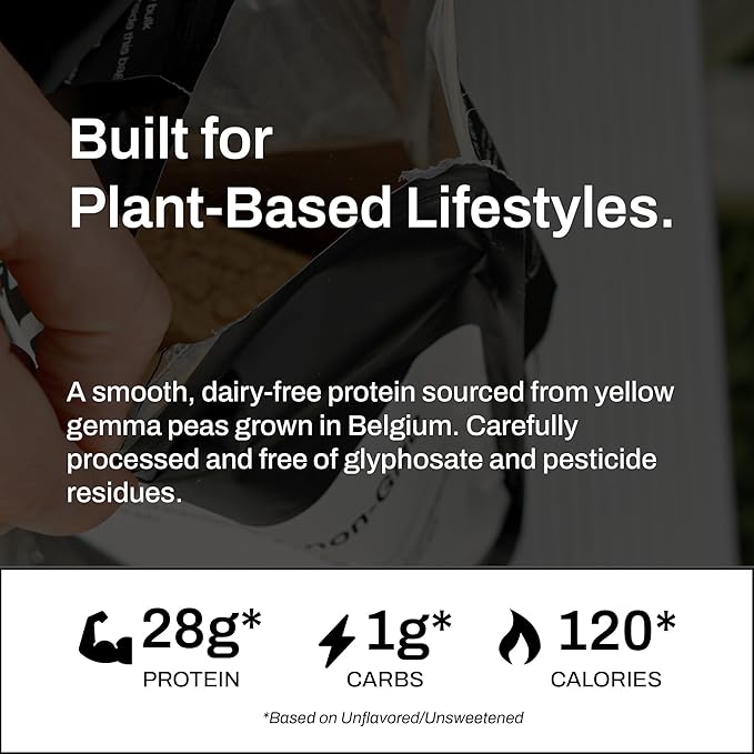 True Nutrition Pea Protein Isolate Powder - 25g Vegan Plant Protein per Serving - Non-GMO Gluten Free Dairy Free Soy Free - French Vanilla - 2 lb