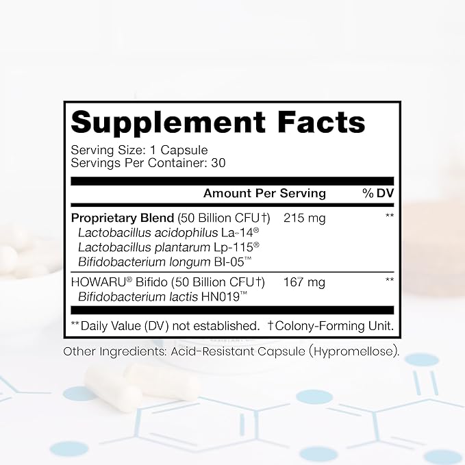 Pure Therapro Rx Power Probiotic 100B | 30 Acid Resistant Capsules - 1 Month Supply | 4 Proven Strains 100 Billion CFU | Flora Balance &amp Digestion | NO Refrigeration Required | Non-GMO | Zero Fill
