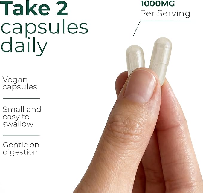Magnesium Glycinate 1000mg Capsules – Chelated High Absorption Magnesium to Support Relaxation Stress Relief &amp Muscle Comfort – Vegan Non-GMO – 120 Capsules*