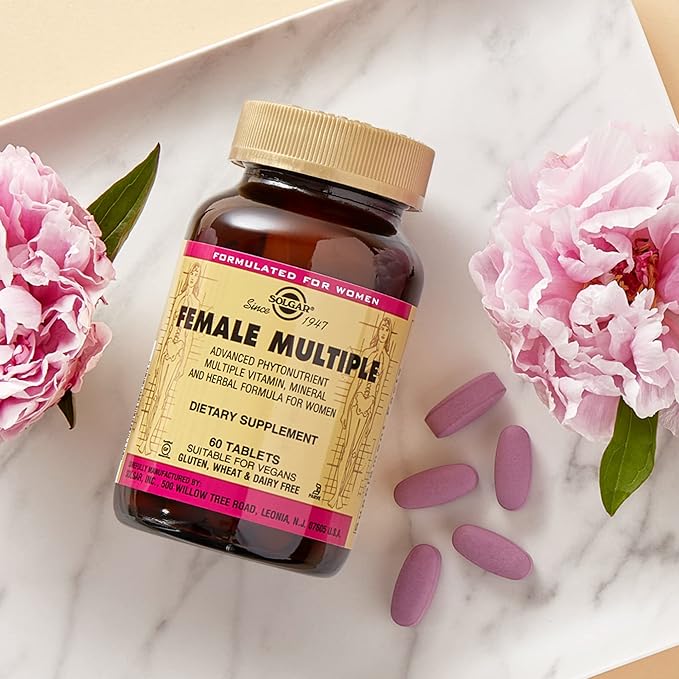Solgar Female Multiple 120 Tablets - Multivitamin Mineral &amp Herbal Formula for Women - Advanced Phytonutrient - Vegan Gluten Free Dairy Free Kosher - 40 Servings