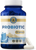 Vykee Nutrition Daily Probiotic Capsules 50 Billion CFU with Prebiotic and 11 Strain Formula for Digestive Support and Wellness - Vegan Non GMO - 60 Capsules