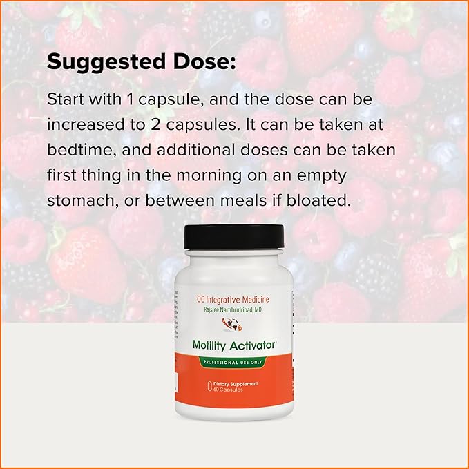 Motility Activator by Dr. Rajsree MD | Digestive Support for Gas Bloating &amp Occasional Constipation | Promotes Small Intestine Movement | Ginger &amp Artichoke Extract | 60 Capsules