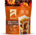 Ascent Iced Coffee Protein Powder - High Protein Coffee Powder 20 g Protein &amp 100 mg Caffeine - 15 Servings Pumpkin Spice