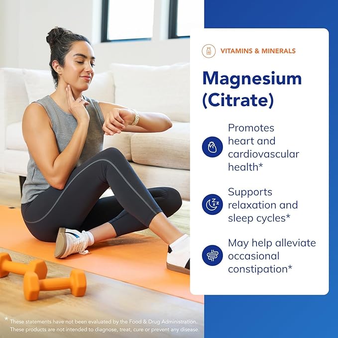 Pure Encapsulations Magnesium (Citrate) - Supplement for Sleep Heart Health Cognitive Health Bone Health Energy Muscles and Metabolism* - with Premium Magnesium - 180 Capsules