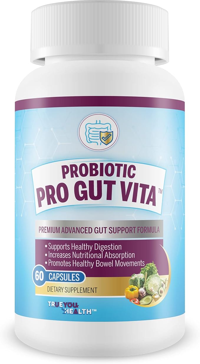 Probiotic Pro Gut Vita - Gut Health Support Probiotic &amp Vitamin Formula - Promote Healthy Digestion Nutrient Absorption Bowel Movements - Help Improve Gut Microbiome for Additional Health Benefi