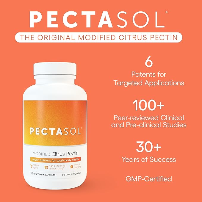 PectaSol Modified Citrus Pectin – 90 Capsules – Total-Body Health Supplement to Support the Heart Immune System Inflammation Response &amp Healthy Aging + Maintain Healthy Galectin-3 Levels