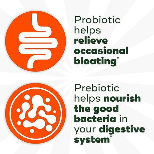 Align Dualbiotic Prebiotics and Probiotics for Women and Men Probiotics for Digestive Health Prebiotics Help Nourish Good Bacteria Natural Fruit Flavors 90 Probiotic Gummies(Pack of 2)