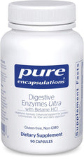 Pure Encapsulations Digestive Enzymes Ultra with Betaine HCl - Vegetarian Digestive Enzyme Supplement to Support Protein Carb Fiber and Dairy Digestion* - 90 Capsules