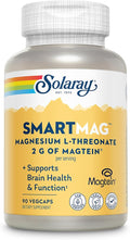 SOLARAY SmartMag Magtein Magnesium L-Threonate 2g - Magnesium Supplement for Brain Health Support - Mag Threonate Brain Supplement w/Clinically Studied Magtein - Vegan Gluten Free 30 Servings