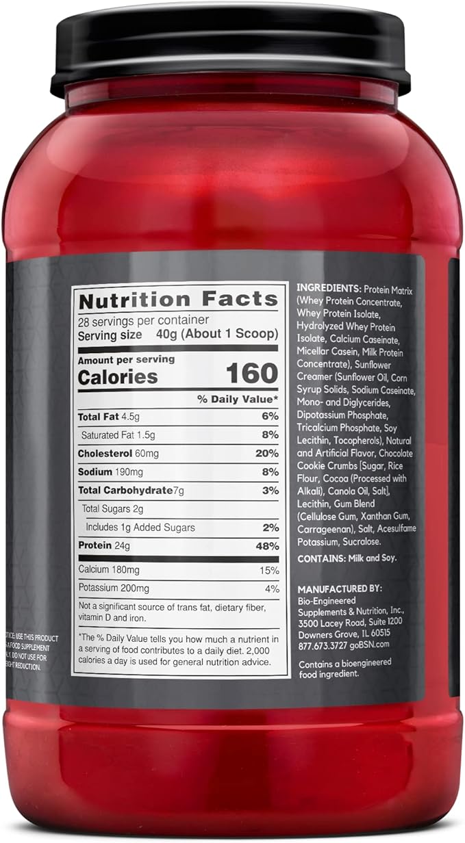 BSN SYNTHA-6 EDGE Protein Powder Cookies n Cream Flavored Powder with Hydrolyzed Whey Micellar Casein for Muscle Gain Low Sugar 24g Protein Cookies &amp Cream 28 Servings 2.47 Pound (Pack of