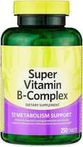 SEDLAV Super Vitamin B Complex Supplement Tablets 250 Count Complete B Group Support Daily Nutrient Support for Metabolism and Energy