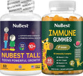 NuBest Bundle for Bone Growth Bone Strength &amp Immune Support for Kids &amp Teens Tall 10+ Capsules and Immune Multivitamin Gummies Daily Wellness Routine