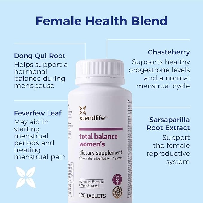 Xtendlife Total Balance Women’s Multivitamin for Immune Heart Digestive &amp Cellular Health - - Daily Support - 70+ Nutrients &amp Minerals - 30 Day Supply
