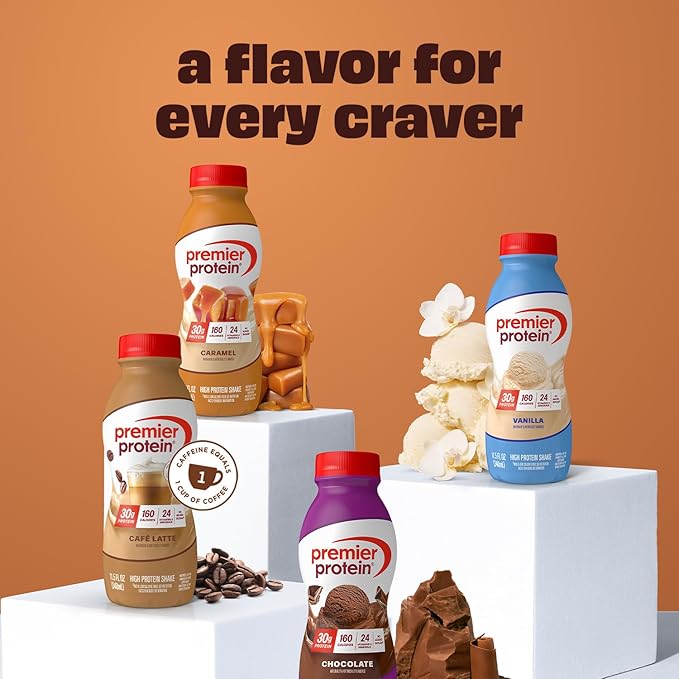 Premier Protein Shake Chocolate Peanut Butter 30g Protein No Added Sugar 24 Vitamins &amp Minerals to Support Immune Health 11.5 fl oz 12 Pack
