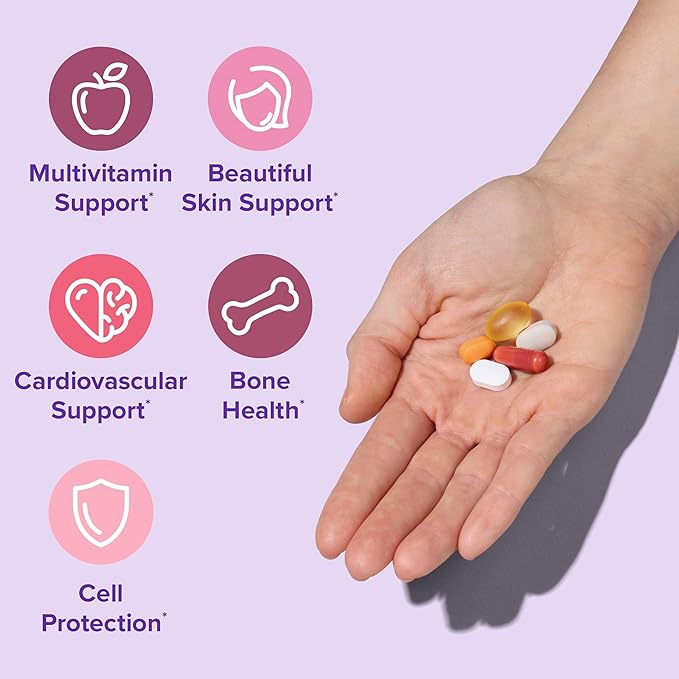 GNC Women’s 40+ Vitapak 5-in-1 Multivitamin Pack Healthy Hormones Brain Health Metabolism Bone Strength Edible Dietary Supplement 30 Servings