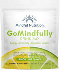 Mindful Nutrition GoMindfully Lemon Lime Super Calm Magnesium Powder Drink Mix for Hydration Recovery Immunity and Energy with Trace Minerals Essential Vitamins L-Theanine and B Vitamin Complex