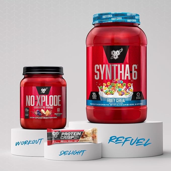 BSN SYNTHA-6 Premium Protein Powder with 6g of Fiber Whey Isolate Micellar Casein Milk Protein Isolate 5g of Fat Fruity Cereal 28 Servings 2.91 Pound (Packaging May Vary)