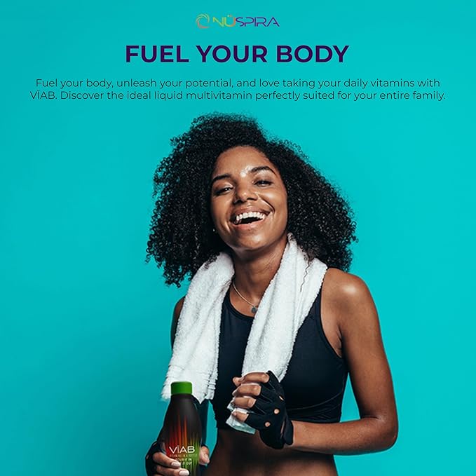 NüSpira - VĪAB Liquid Multi-Vitamin - Effortless Wellness for The Whole Family - Potent Blend of Vitamins &amp Minerals - Smooth Taste - 30oz