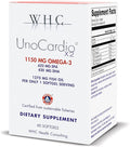 WHC UnoCardio X2 Fish Oil Triglyceride Omega-3 Fatty acids 1270 mg Fish Oil Supplement (622 mg EPA / 420 mg DHA/Total 1150 mg of Omega-3 per Serving) Natural Orange 60 softgels