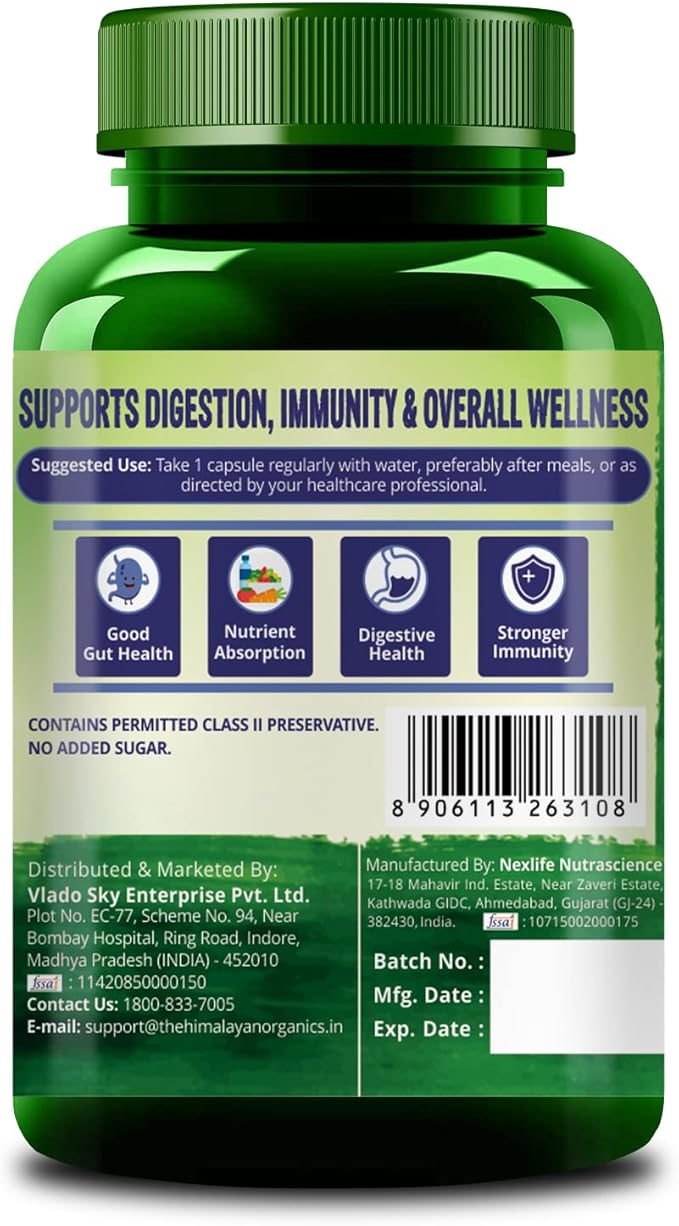 Himalayan Organics Probiotics 35 Billion CFU Supplement | Better Nutrient Absorption | Healthy Digestion Stronger Immunity &amp Overall Wellness - 100 Veg Capsules