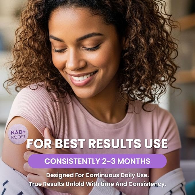 NAD+ Patches for Women 60 Count: Advanced Formula with NMNH Nicotinamide Coq10-2 Months Pack