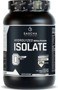 SASCHA FITNESS Hydrolyzed Whey Protein Isolate100% Grass-Fed (2 Pounds All) (Unflavored)