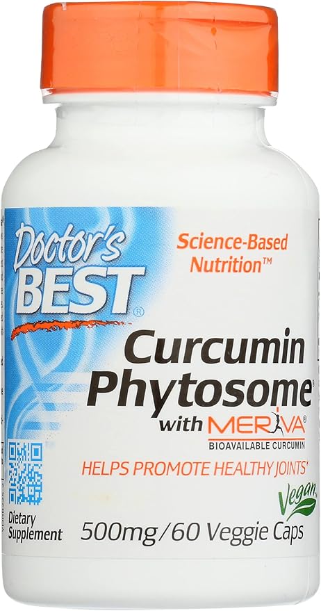 Doctor's Best Curcumin Phytosome with Meriva Non-GMO Vegan 60 Veggie Capsule (Pack of 1)