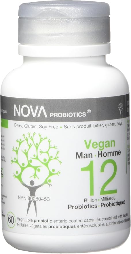 Nova Probiotics Vegan Man 12 Billion 60 Vcaps