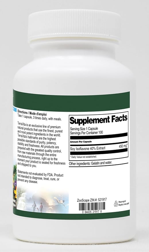 Soy Isoflavone 40% - 450 mg (100 Capsules ZIN: 521917)