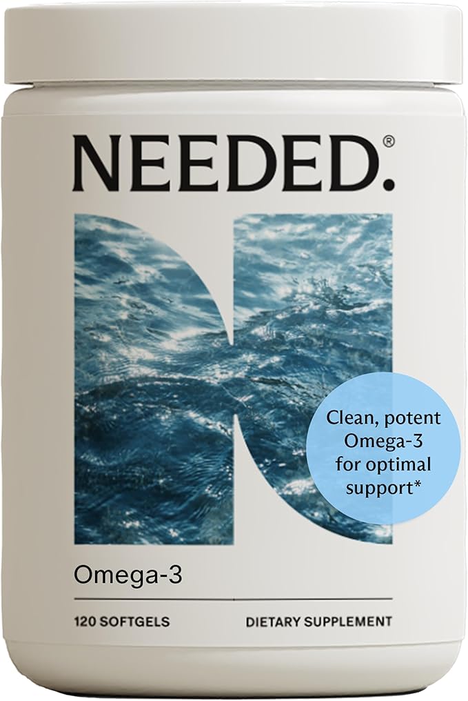 Needed. Prenatal Omega-3 - High Potency Dose of Sustainably Sourced Fish Oil 1000mg DHA 1000mg EPA Encased in a Gelatin-Free Plant-Based Softgel Shell