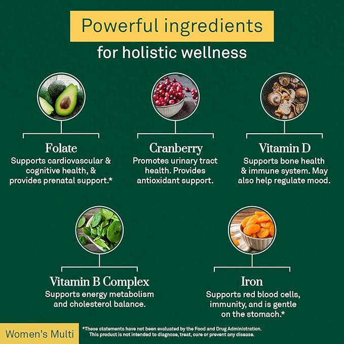 Women’s Multivitamin Daily Supplement with Essential Vitamins Minerals &amp Iron (60 Tablets) &amp Sleep Support with Sustained-Release Melatonin (7 Capsules Travel Pack)