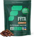 FYTA Vegan Protein Powder - Plant Based Protein Powder with Better Taste &amp Texture Than Whey Protein - 30g Non-GMO &amp Dairy Free Protein Powder Vegan - Protein Powder for Women &amp Men - Cafe