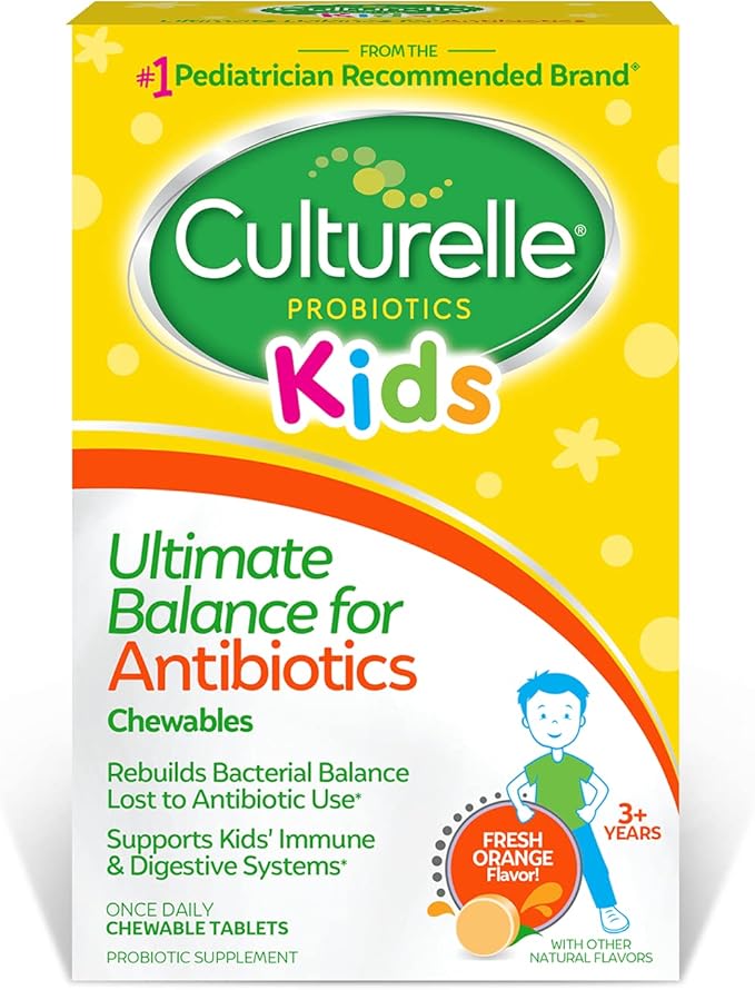Culturelle Probiotics Ultimate Balance Probiotic for Antibiotics Ages 3+20 CountOrangeProbiotic for Kids Helps Restore Good Bacteria Lost During Antibiotic Use &amp Supports A Healthy Immune Syste
