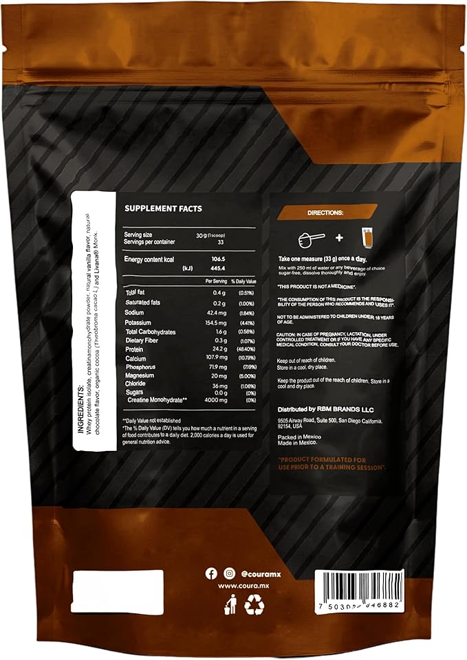 COURA Protein Performance Powder with Creatine High-Performance Muscle Support Gluten-Free Supplement for Athletes 990g