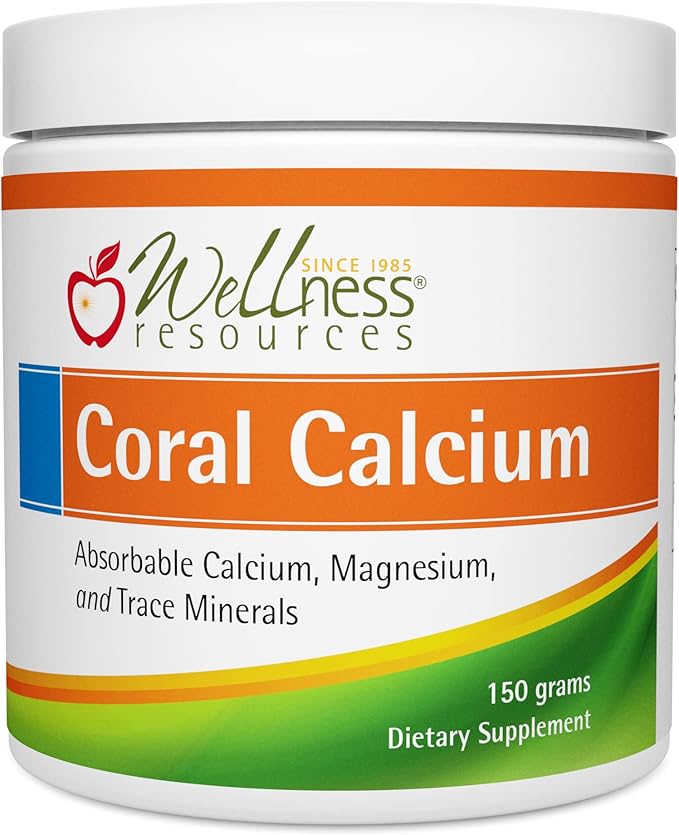 Coral Calcium Powder Marine Grade Natural 2:1 Calcium to Magnesium Ratio (500mg 60 Servings)