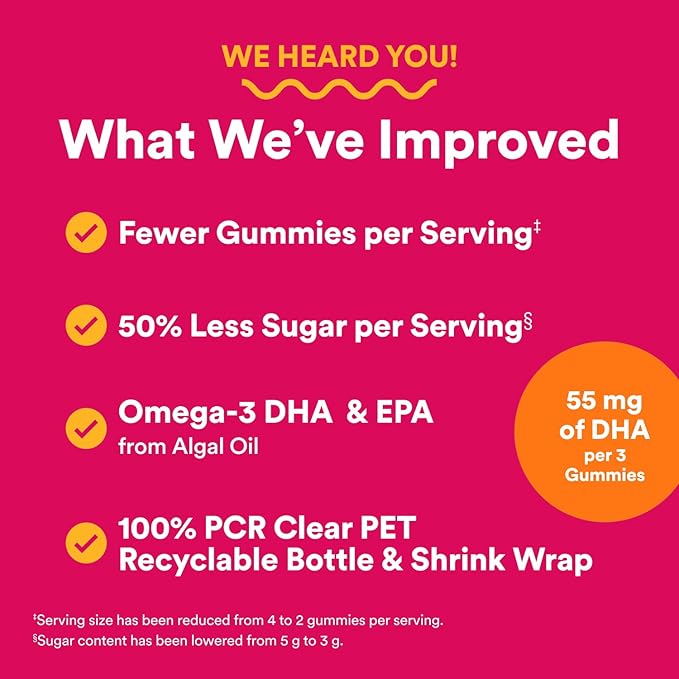 SmartyPants Women's Multivitamin Gummies Omega 3 (DHA/EPA) Methylfolate CoQ10 Vitamin D3 C Vitamin B12 B6 A K &amp Zinc Inositol Gluten Free 90 Count (30 Day Supply)