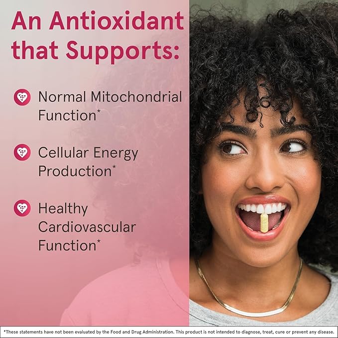 Jarrow Formulas Co-Q10 100 mg - 60 Veggie Caps - Antioxidant Support for Mitochondrial Health Energy Production &amp Cardiovascular Function - Up to 60 Servings