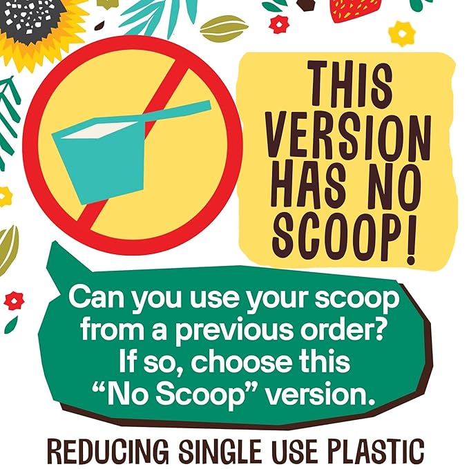 EarthChimp Organic Vegan Protein Powder - with Probiotics - Non GMO Dairy Free Non Whey Plant Based Protein Powder for Women and Men Gluten Free - 52 Servings 64 Oz (Vanilla) No Scoop